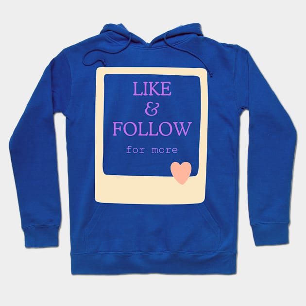 Like and Follow Hoodie by FurryBallBunny